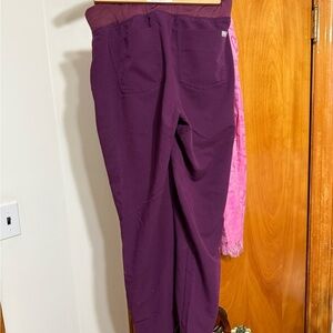 Figs Zamora jogger scrub pants deep purple